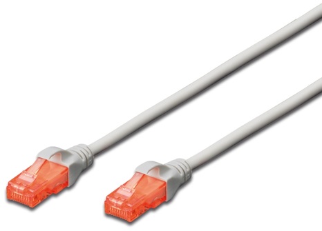 Cabo de Rede RJ45 Cat6 U/UTP Branco (50cm) - EWENT