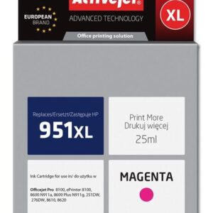 Tinteiro 951XL Compatível HP (Magenta) - ACTIVEJET