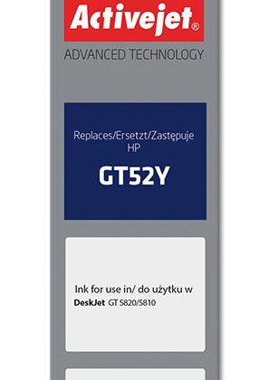 Tinteiro GT52Y Compatível HP (Amarelo) - ACTIVEJET