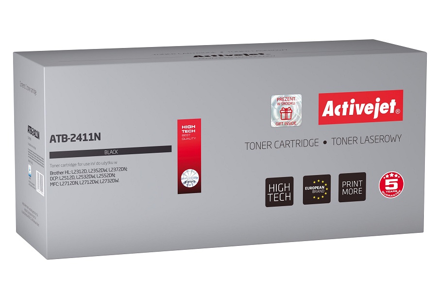 Toner ATB-2411N Compatível Brother (Preto) - ACTIVEJET