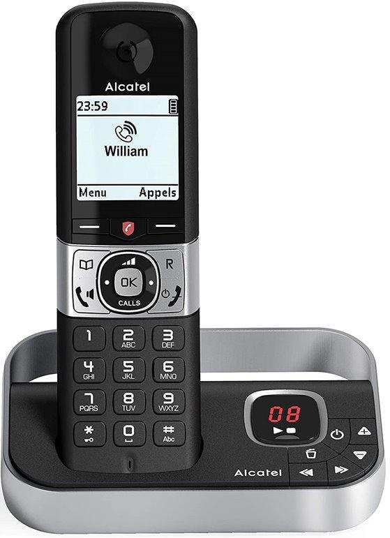 Telefone Fixo s/ Fios F890 Voice (Preto) - ALCATEL