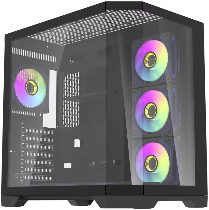 Caixa ATX FT418 PRO + 7 Ventoinhas aRGB (Preto) - DARKFLASH