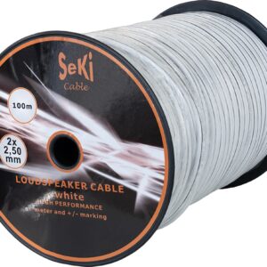 Bobine Cabo Coluna Branco 2x 2,50mm² (100 mts)