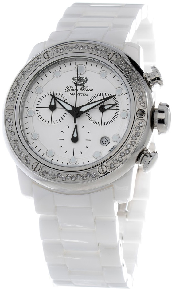Relógio Analógico GR50116D 42MM (Branco) - GLAM ROCK