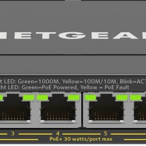 Switch de Rede 8 Portas Gigabit PoE+ Plus Switch Gerido L2/L3 - NETGEAR