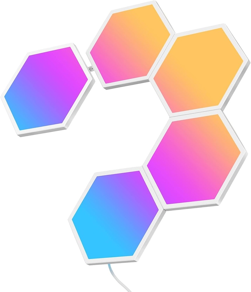 Painéis LED RGBIC Hexagonais Linkáveis e Inteligentes (WiFi + BT) - GOVEE