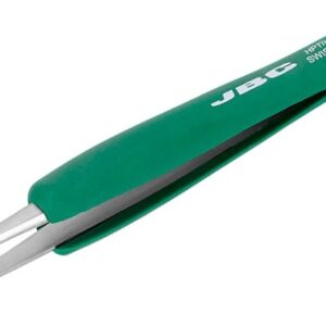 Pinça de Alta Precisão c/ Cabo de Borracha e Ponta Fina - JBC