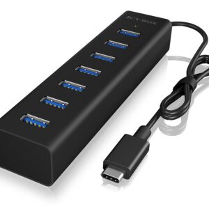 Hub USB C - 7x USB A (Preto) - ICY BOX