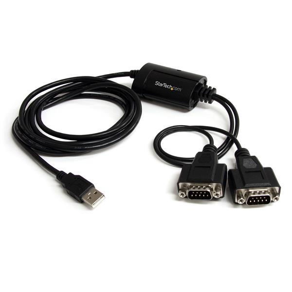Cabo Adaptador USB 2.0 A Macho - 2x DB-9 Macho - STARTECH