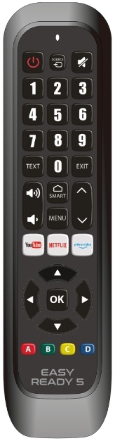 Comando Universal EASY READY 5 p/ TVs SAMSUNG, LG, SONY, PHILIPS e PANASONIC - Jolly Line