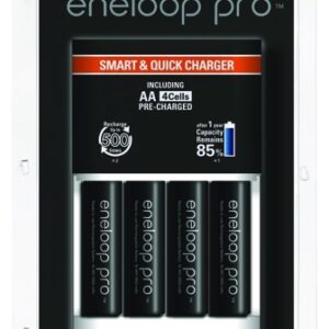 Carregador + 4 Pilhas Recarregáveis K-KJ55HCD40E AA 2500mAh eneloop Pro - PANASONIC
