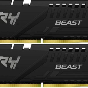 Memória RAM DIMM Fury Beast 64GB (2x32GB) DDR5-5600MHz (AMD Expo/Intel XMP) CL36 - KINGSTON