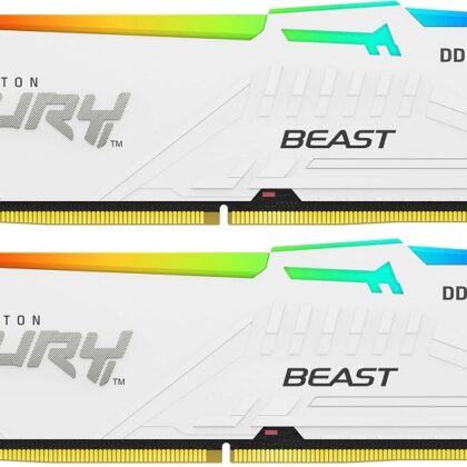 Memória RAM DIMM Fury Beast RGB 32GB (2x16GB) DDR5-5600MHz (AMD Expo/Intel XMP) CL36 - KINGSTON