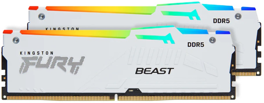 Memória RAM DIMM Fury Beast RGB 64GB (2x32GB) DDR5-5600MHz (AMD Expo/Intel XMP) CL36 - KINGSTON