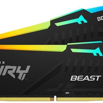Memória RAM DIMM Fury Beast RGB 16GB (2x8GB) DDR5-6000MHz (AMD Expo/Intel XMP) CL30 - KINGSTON