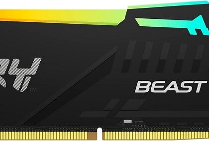 Memória RAM DIMM Fury Beast RGB 32GB (1x32GB) DDR5-6000MHz (AMD Expo/Intel XMP) CL36 - KINGSTON