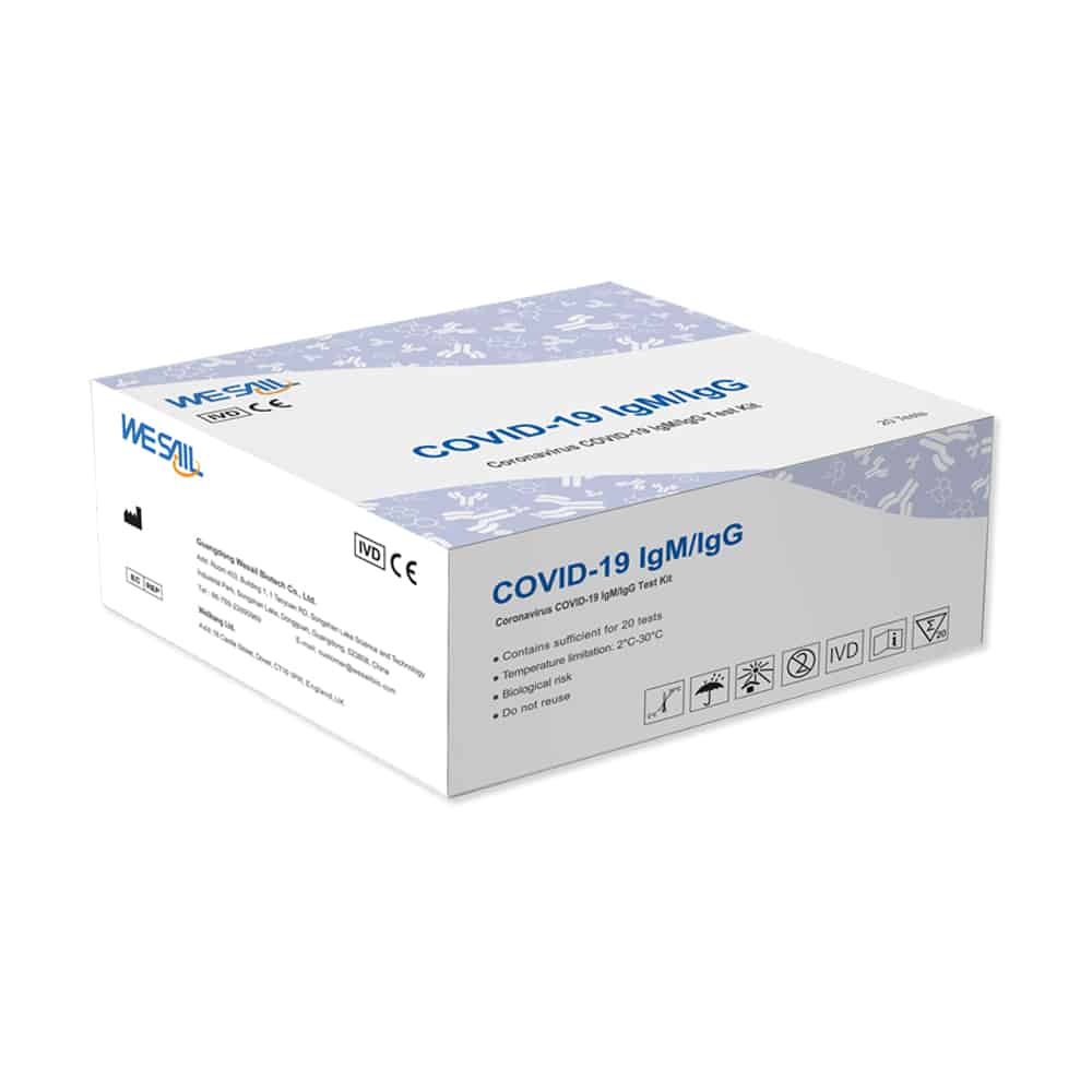 Kit Teste Covid-19 AntiCorpos IgM/IgG 20/Uni