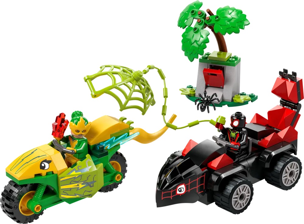 LEGO Marvel: Spin e Electro Perseguição em Veículos Dinossauros - LEGO