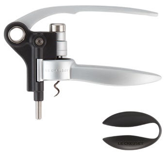 Saca-Rolhas LM 250 Alavanca c/ Corta-Cápsulas (Preto/Prateado) - LE CREUSET