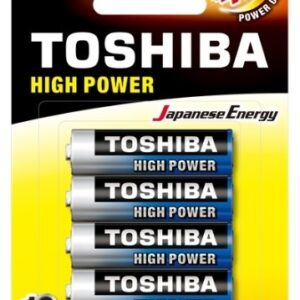 Blister 4 Pilhas Alcalinas 1,5V LR6 AA - TOSHIBA