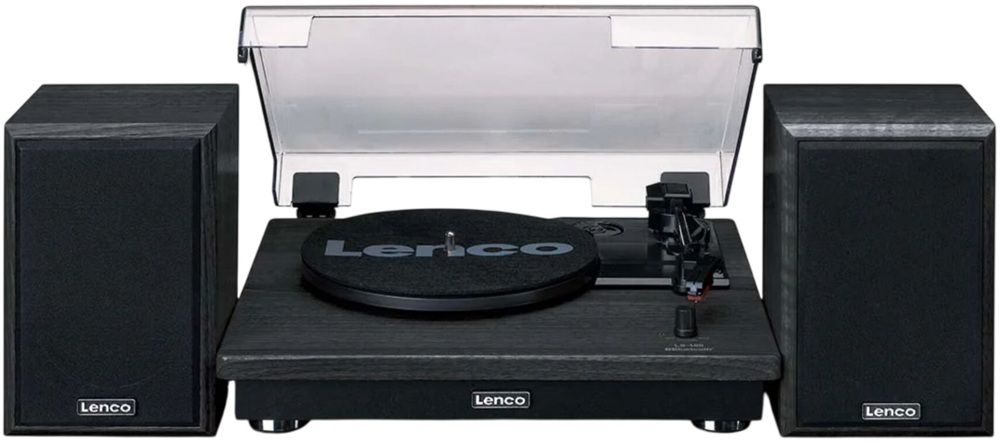 Gira Discos LS 100 c/ Colunas (Preto) - LENCO