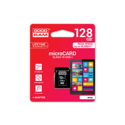 MICRO SDHC 128GB CLASS10 UHS I + ADAPTER GOODRA