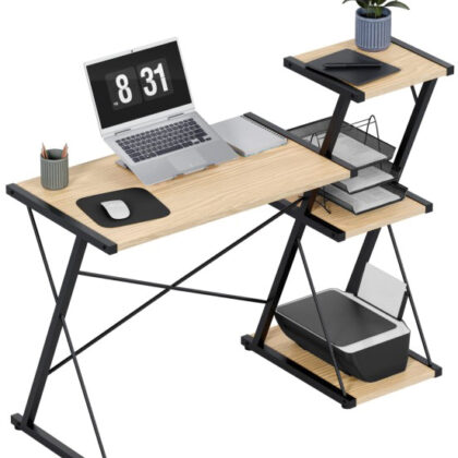 Mesa de Escritório Leader 3.5 116cm c/ Prateleiras - MARK ADLER