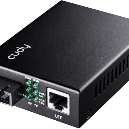 Conversor de Rede de Média 1000 Mbit/s MC100GSA-20 (Preto) - CUDY