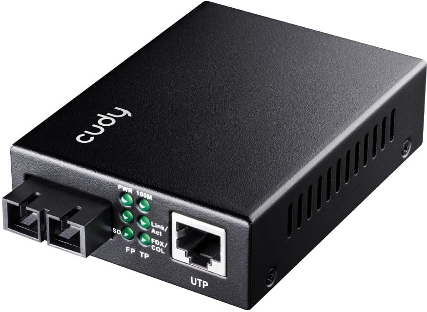 Conversor de Rede de Média 1000 Mbit/s MC100GSA-20 (Preto) - CUDY