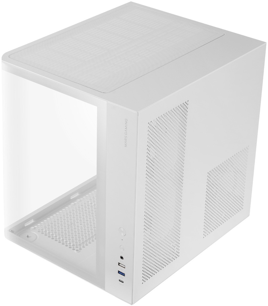 Caixa ATX MC-CURVW Midi Tower (Branco) - MARS-GAMING