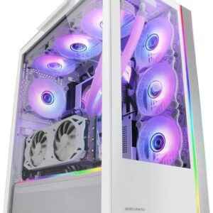 Caixa E-ATX MCULTRAW XXL ARGB Vidro Temperado (Branco) - MARS GAMING