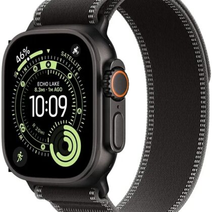 Apple Watch Ultra 3 GPS + Cellular 49mm Titânio Preto c/ Bracelete Loop Trail Preto/Carvão S/M