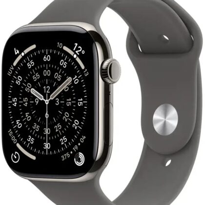 Apple Watch Series 11 GPS + Cellular 42mm Titânio Natural c/ Bracelete Desportiva Cinzento Rocha M/L