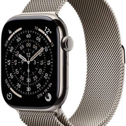 Apple Watch Series 11 GPS + Cellular 46mm Natural c/ Bracelete Loop Milanesa Aço Inoxidável M/L