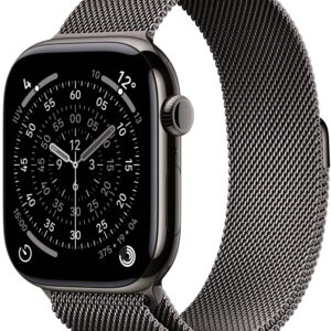 Apple Watch Series 11 GPS + Cellular 46mm Ardósia c/ Bracelete Loop Milanesa Aço Inoxidável S/M