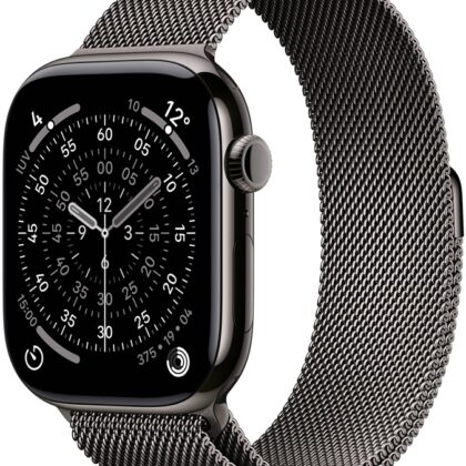 Apple Watch Series 11 GPS + Cellular 46mm Ardósia c/ Bracelete Loop Milanesa Aço Inoxidável M/L