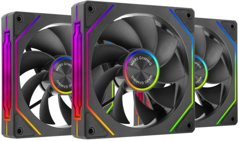 Pack 3x Ventoinhas MF-LINKFINITYKIT2R 120mm ARGB (Preto) - MARS GAMING