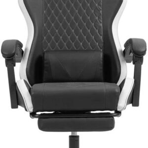 Cadeira Gaming MGC-X (Preto/Branco) - MARS GAMING