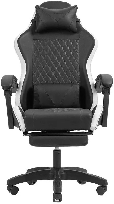 Cadeira Gaming MGC-X (Preto/Branco) - MARS GAMING