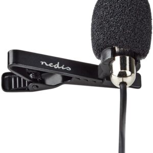 Microfone de Lapela Clip-On (Preto/Cromado) - NEDIS