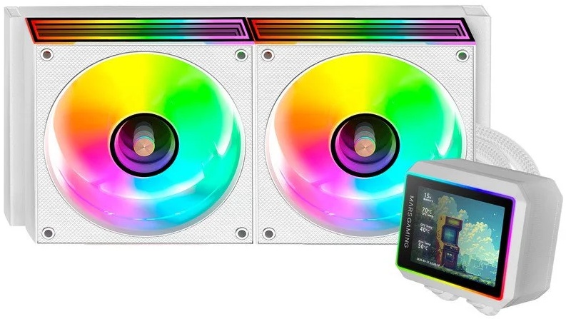 Water Cooler CPU ML-VISIONII240 120mm ARGB (Branco) - MARS-GAMING