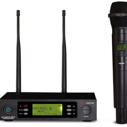 Central Microfone Dinamico s/ Fios UHF - FONESTAR