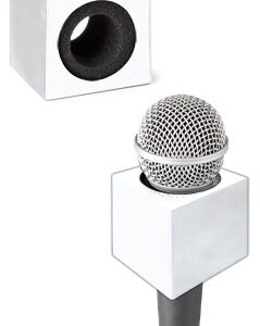 Quadrado p/ Microfone de Mão (Branco) - FONESTAR