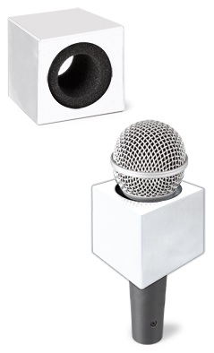 Quadrado p/ Microfone de Mão (Branco) - FONESTAR