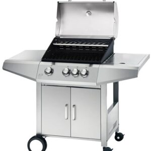 Churrasqueira a Gás c/ Tampa e Rodas 1217 x 560 x 1090 mm (Inox) - MUVIP