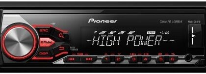 Auto Rádio RDS MP3 4x 100W com FM/AAC/MP3/WAV/WMA (Preto) - PIONEER