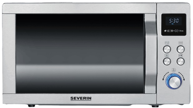 Microondas c/ Grill + Convecção 25L 900W (Prateado) - SEVERIN