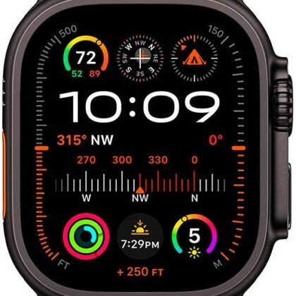 Apple Watch Ultra 2 GPS + Cellular 49mm Titânio Preto c/ Loop Alpine Verde Escuro M