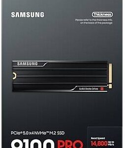 SSD M.2 2280 9100 Pro 8TB c/ Heatsink TLC NAND NVMe PCIe Gen 5.0x4 - SAMSUNG