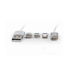 Cabo Usb 2.0 Carregamento 3 em 1 Magnético Type C + Ligthing+ Micro Usb